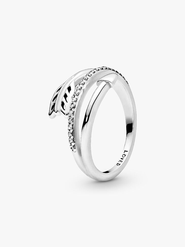 Pandora Arrow silver ring with clear cubic zirconia 197830cz