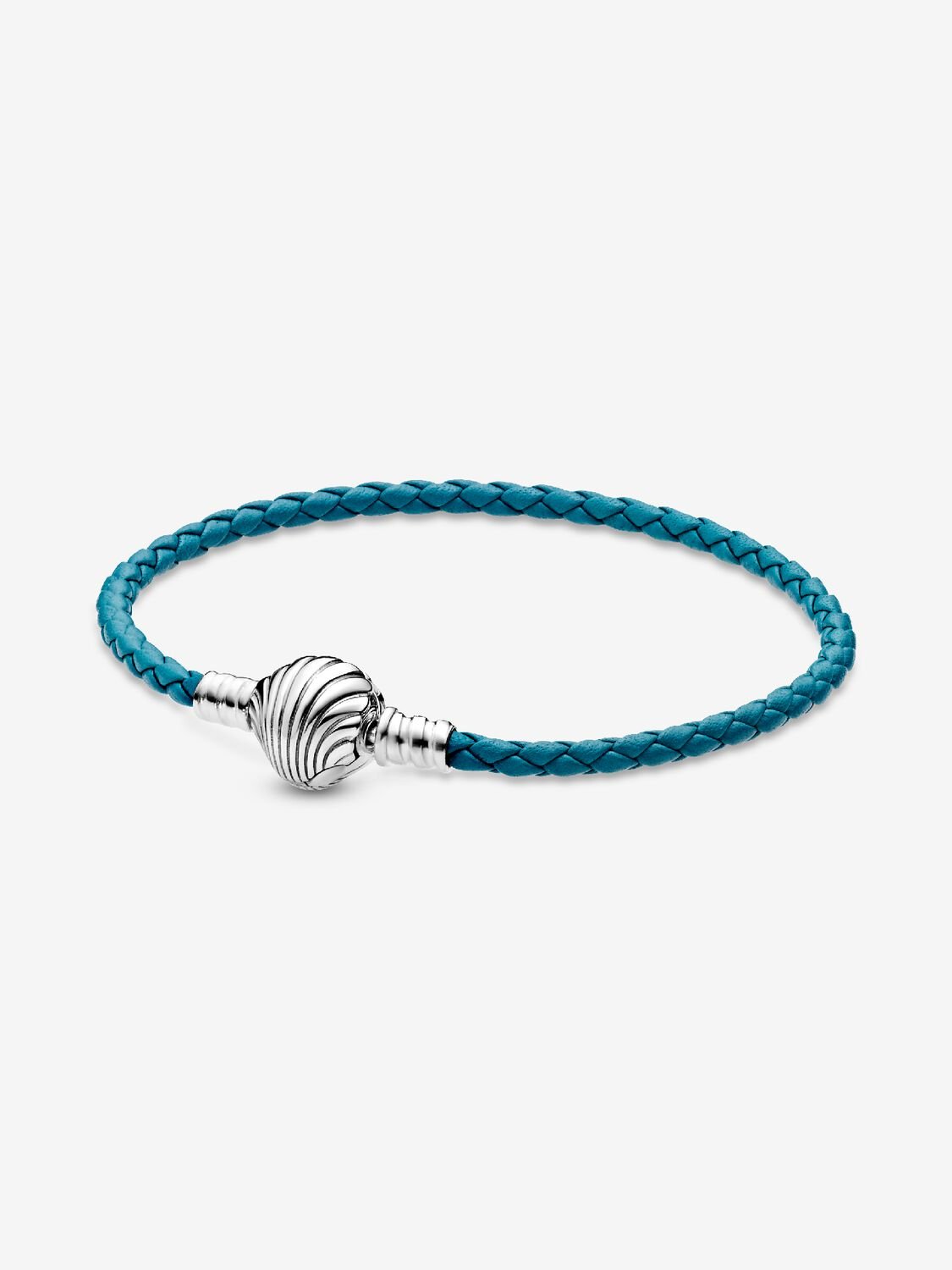 سوار باندورا مومنتس سي شيل كلاسب من الجلد المجدول باللون الفيروزي 790088C01