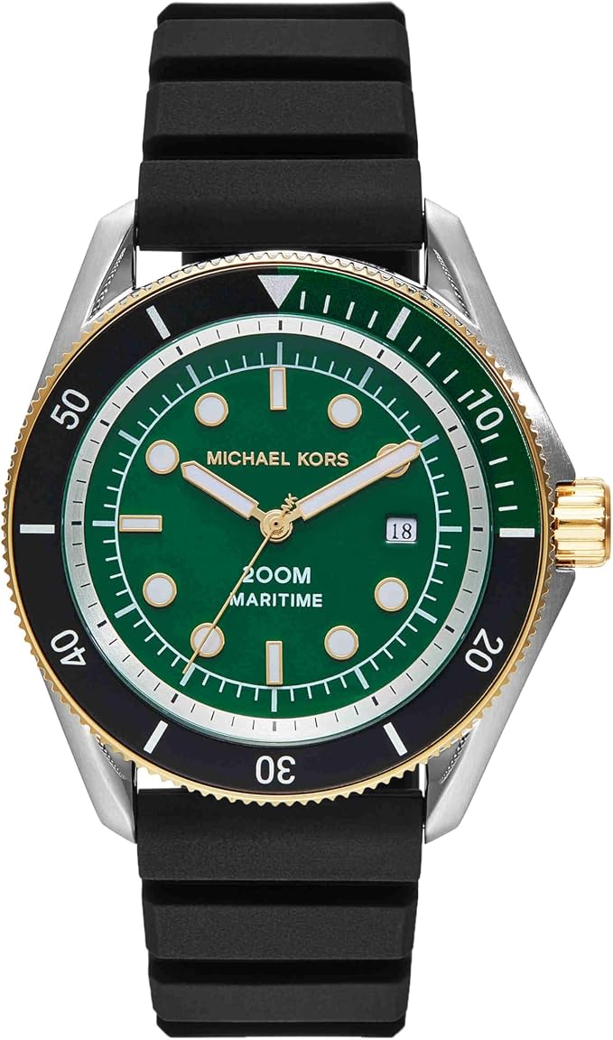 Michael Kors Silicone Analog Black Dial Women Watch MK9158