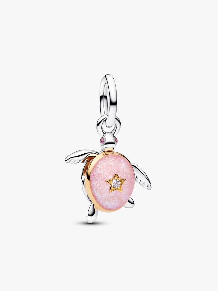 Pandora 2026 Pink Sea Turtle Lab-grown Diamond Dangle Charm 764432C01