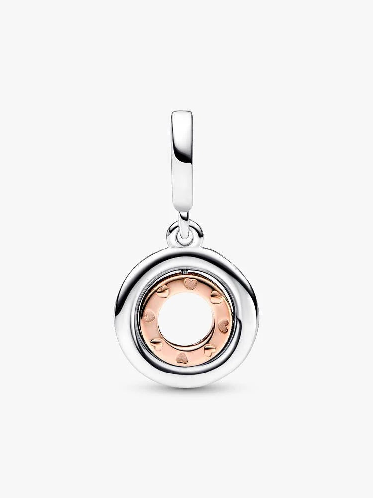 Pandora Two-tone metal rotating sweet love charm 782640C01