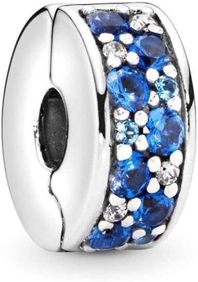 Blue Pavé Clip Charm