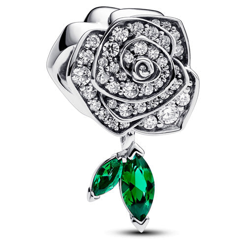 سحر الوردة المتلألئة المزهرة