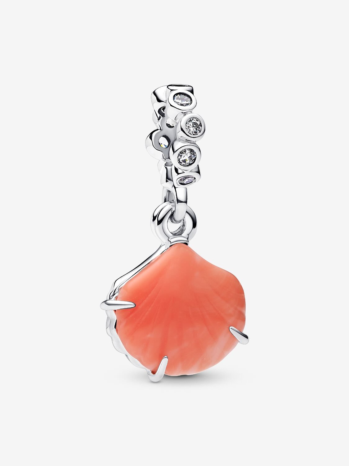 Coral-coloured Shell Double Dangle Charm 793821C01