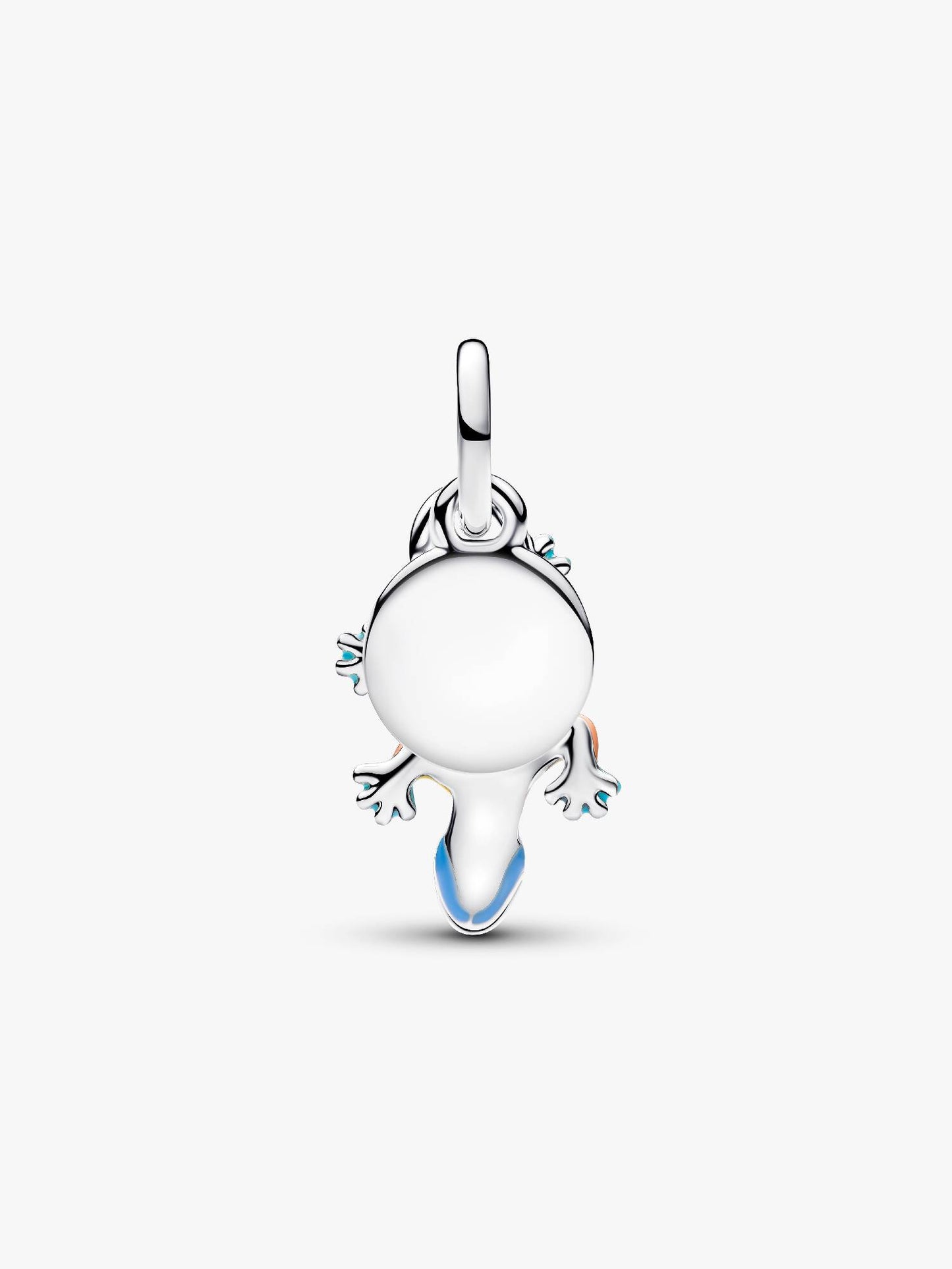 Pandora Salamander & Engravable Round Tag Double Hanging Charm