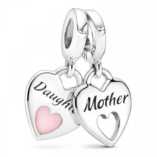Pandora Mother and daughter split heart charm 799187C01