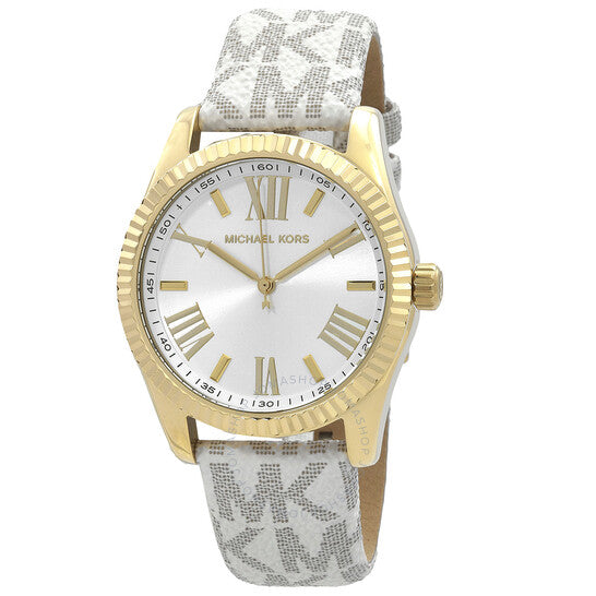 ساعة مايكل كورس ليكسينغتون كوارتز بمينا بيضاء للسيدات MK4246