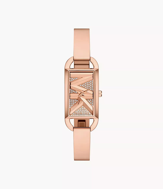 Michael Kors MK Empire Three-Hand Rose Gold-Tone Stainless Steel Watch MK4858
