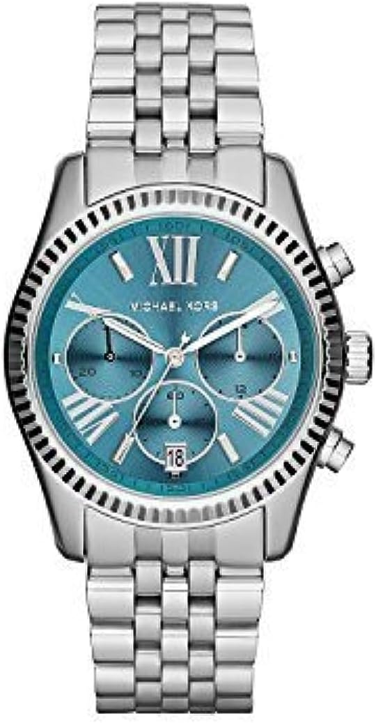 ساعة مايكل كورس MK5887 كرونوغراف للجنسين بمينا زرقاء وسوار من الفولاذ