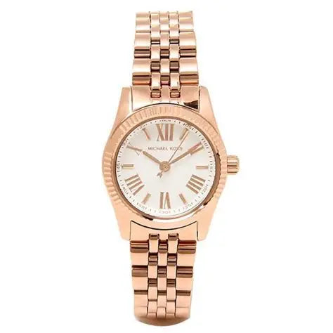 Michael Kors Ladies Rose Gold Petite Lexington Watch MK3230