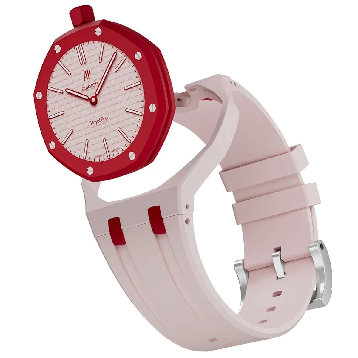 Audemars Piguet x Swatch Royal Pop OTTO ROSSO SSX03R100N Unisex Pink Dial Watch