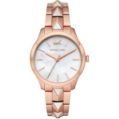 Michael Kors MK6671 Mother of Pearl Dial Two-Tone Metal Band Analog Watch for Women