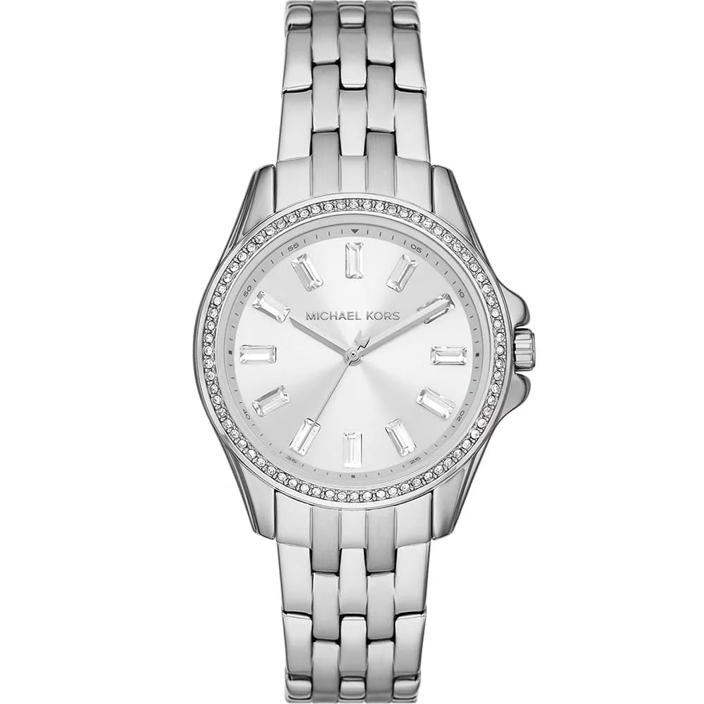 Michael Kors MK7379 Pilot Quartz Silver Dial Silver Steel Strap Watch For Women