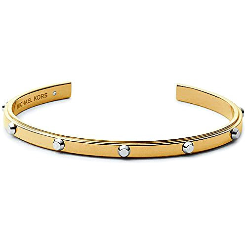 سوار مايكل كورس الصغير المفتوح من الفولاذ المقاوم للصدأ باللون الذهبي MKJ3610