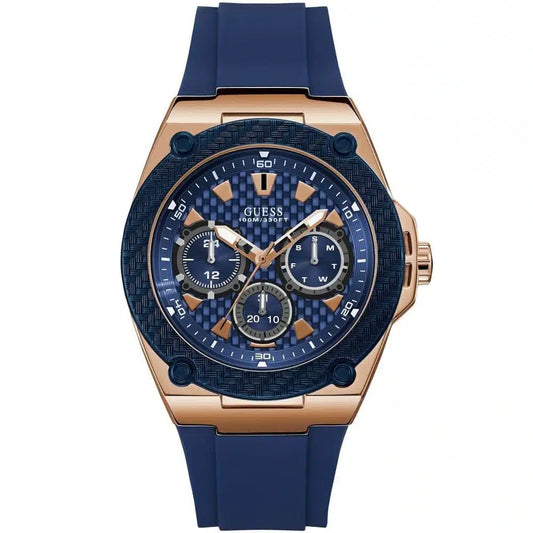 GUESS W1049G2 Watch for Men Blue Silicone Strap
