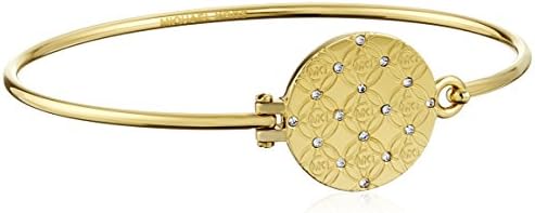 Michael Kors MK Etched Monogram Top Tension Bangle Bracelet