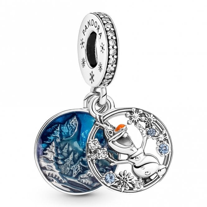 Pandora Disney Frozen Snow Olaf Double Dangle Charm
