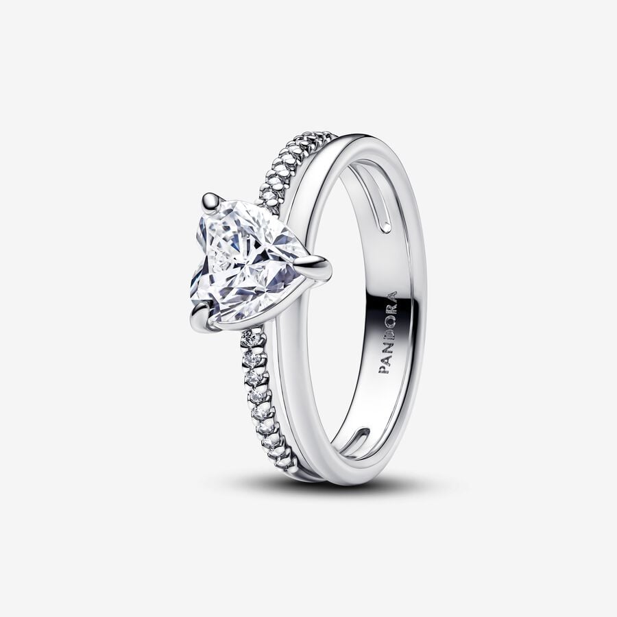 Double Band Heart Ring