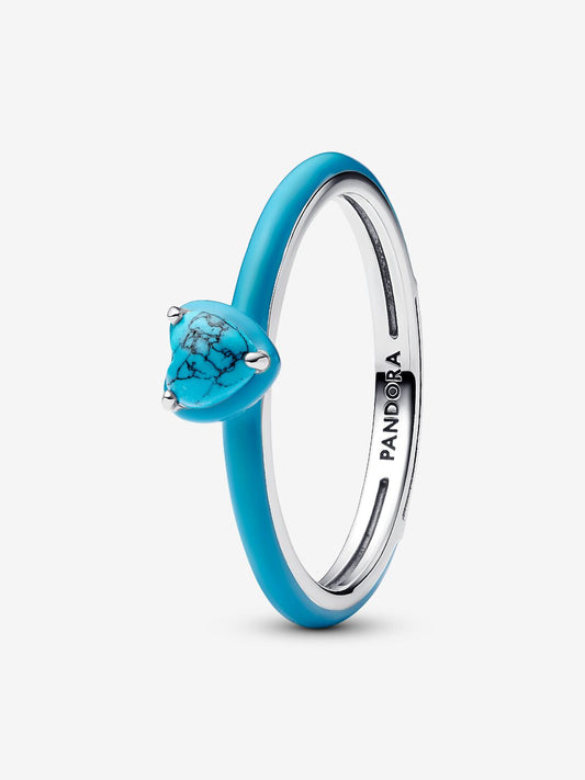 Turquoise-colored Heart Stone Ring 193828C01
