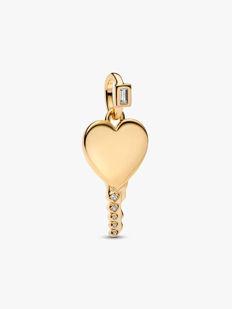 Pandora Engravable Heart Key Pendant