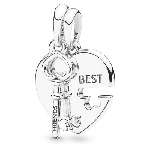Pandora Best Friends Heart and Key Pendant 398130