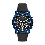 Armani Exchange Ax1339 Men's  Blue Silicone Quartz Sport Watch