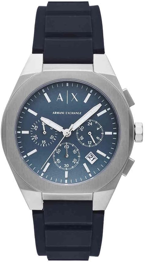 Armani Exchange Men's Analog Quartz Watch with Silicone Strap AX4185