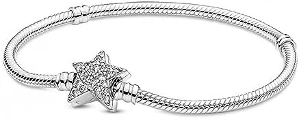 Pandora 599639C01 Women's Bracelet Silver Star Clasp, 925 silver, Cubic Zirconia
