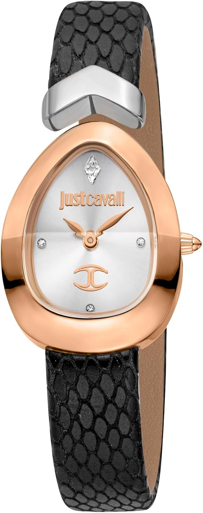 Just Cavalli Signature Snake Womens Stainless Steel Rose Gold Color Watch - JC1L321M0065
