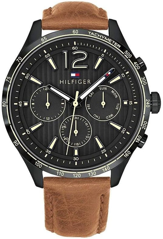 Tommy Hilfiger 1791470 Leather Chronograph Round Analog Water Resistant Watch