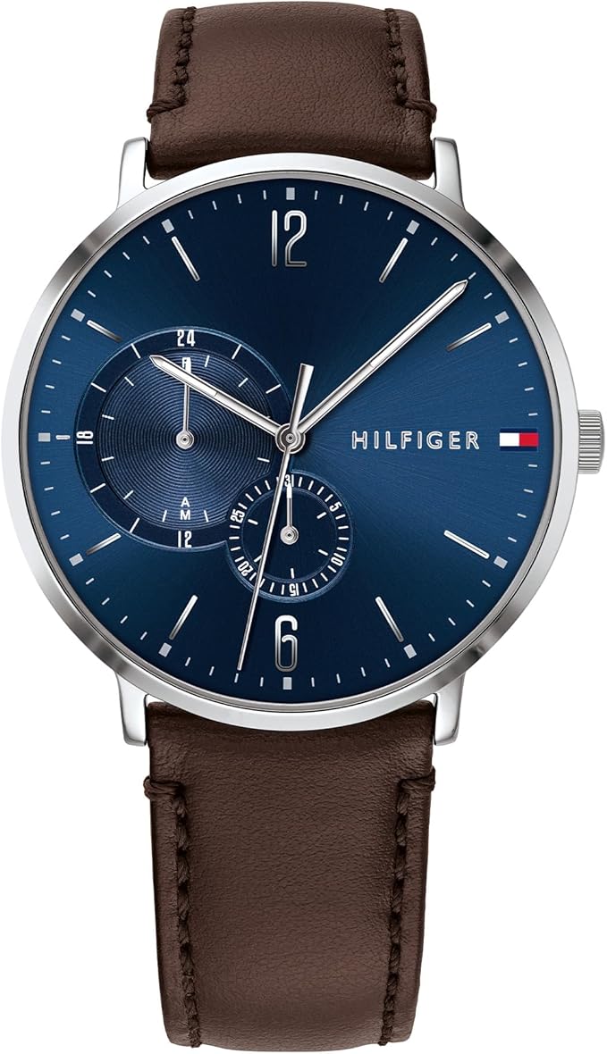 Tommy Hilfiger 1791508 Brooklyn Men's Blue Dial Leather Band Watch
