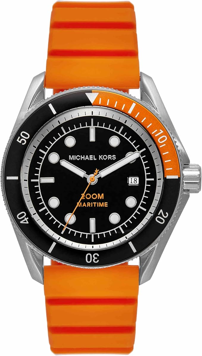 Michael Kors watch, Model: MK9157 Maritime silicone in orange for men