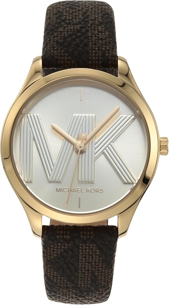 Michael Kors Mk2862 Leather Analog Gold Dial Women Watch