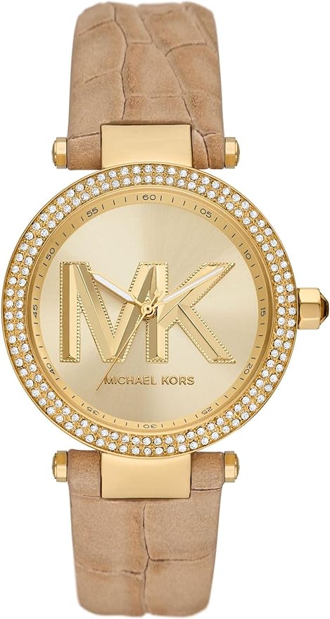 Michael Kors Parker Three-Hand Brown Leather Watch style MK4725