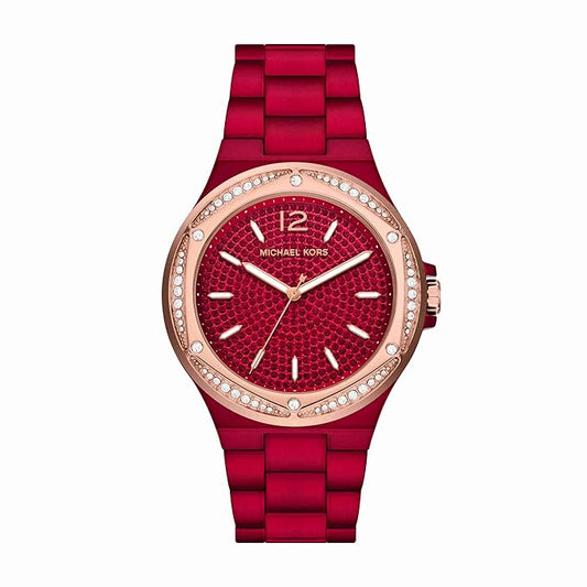 Michael Kors Mk7455 Stainless Steel Analog Red Dial Women Watch