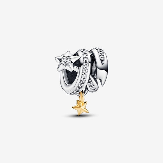 Shooting Star Spiral Charm