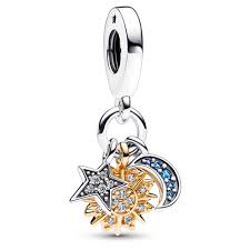 Two-tone Celestial Triple Dangle Charm