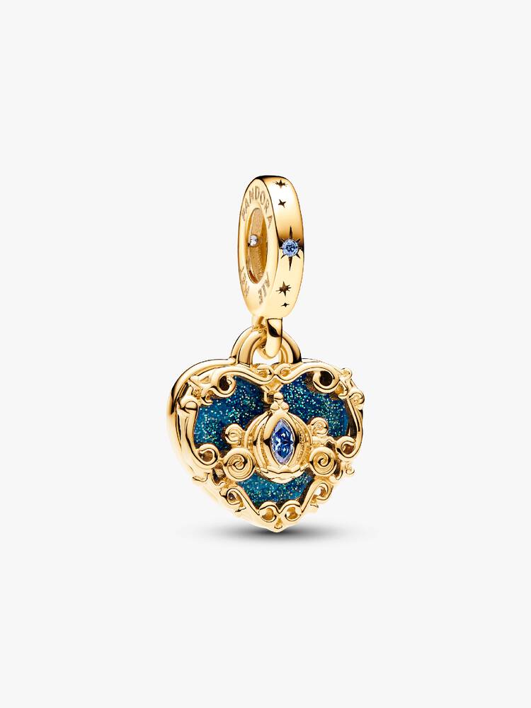 Pandora Disney Cinderella's Carriage & Heart Double Dangle Charm