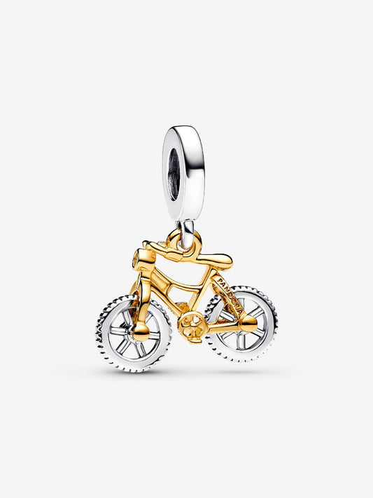 Two-tone Spinning Wheels Bicycle Dangle Charm 763354C01