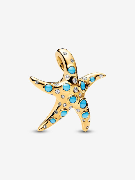 Sparkling Blue Starfish Dangle Charm 763818C01