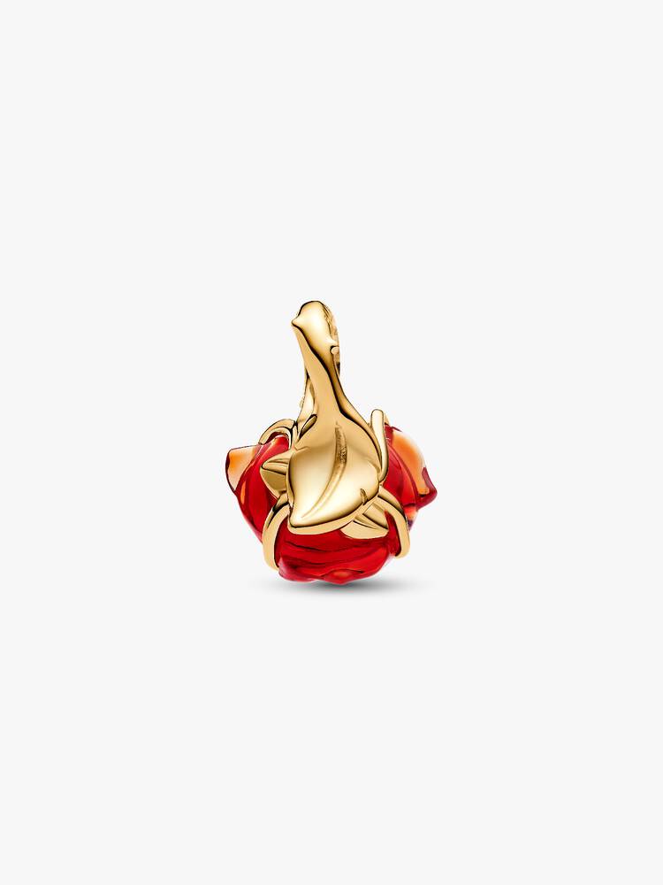 Pandora Disney Beauty and the Beast Enchanted Rose Dangle Charm