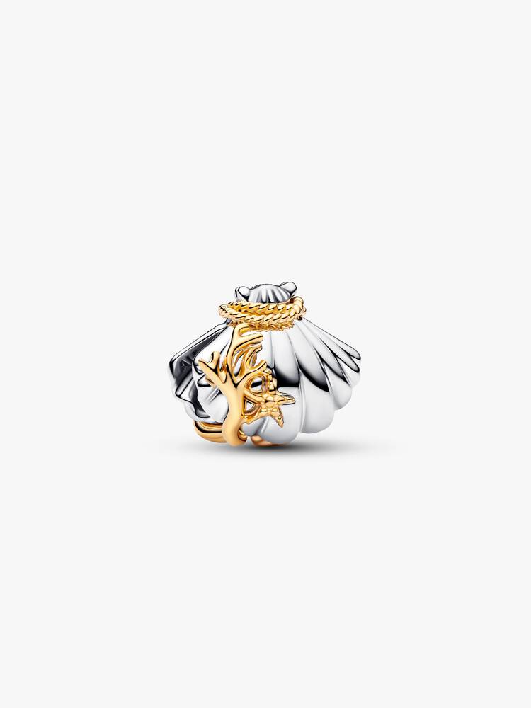 Pandora Disney Princesses Ariel Shell Lab-Grown Diamond Two-Tone Charm