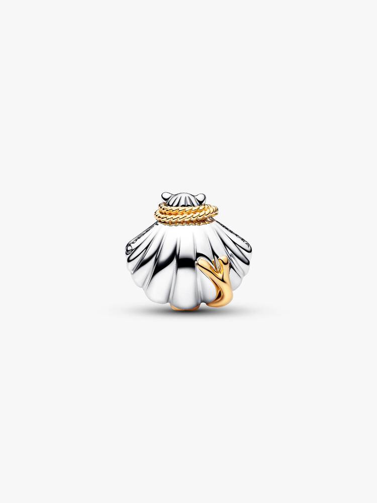 Pandora Disney Princesses Ariel Shell Lab-Grown Diamond Two-Tone Charm