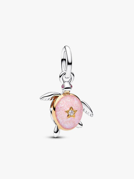 Pandora 2026 Pink Sea Turtle Lab-grown Diamond Dangle Charm 764432C01