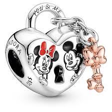 Disney Mickey Mouse & Minnie Mouse Padlock Charm