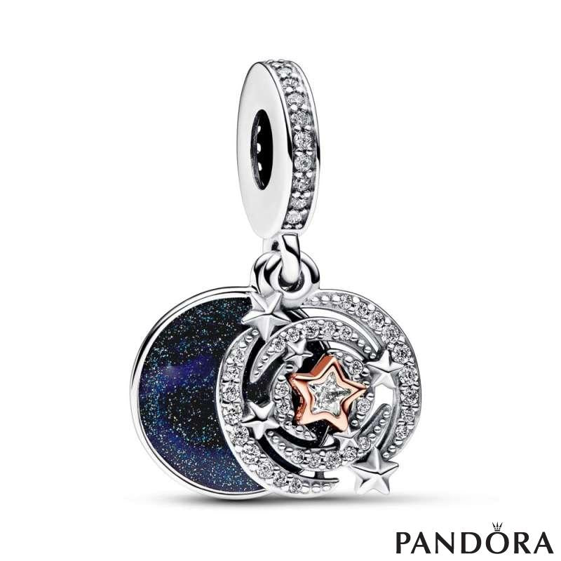 Two-tone Shooting Star Double Dangle Charm
