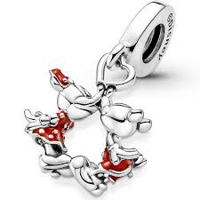 Disney Mickey Mouse & Minnie Mouse Kissing Dangle Charm