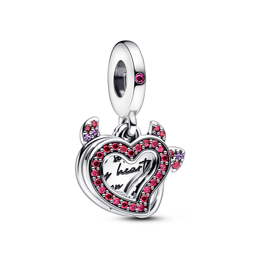 Pandora Devil Heart Double Dangle Charm 792511C01