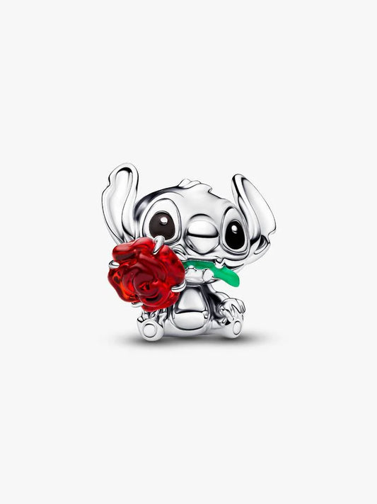 Pandora Disney Stitch Rose Murano Glass Charm 794378C01