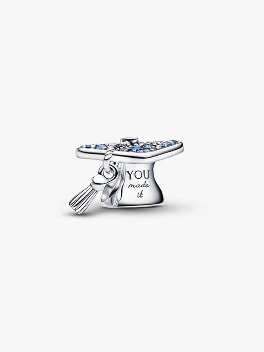 Pandora Sparkling Blue 2026 Graduation Cap Charm 794461C01